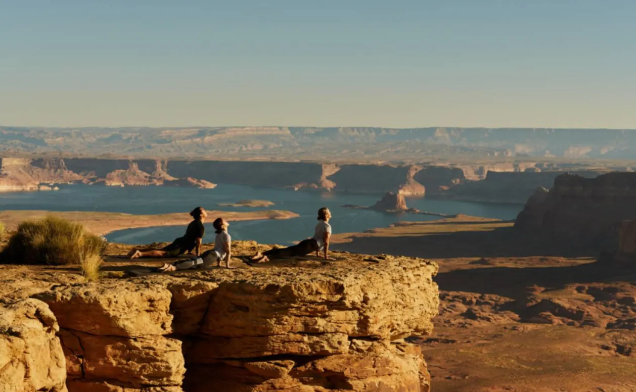 Tower Butte yoga at Amangiri desert spa resort